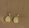 Wholesale Jewelry Heart Shape Zircon Copper And Titanium Steel Openable Photo Album Necklace Plated With Real Gold