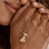 Wholesale Jewelry Heart Shape Zircon Copper And Titanium Steel Openable Photo Album Necklace Plated With Real Gold