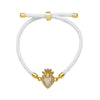 Wholesale Jewelry Heart Shaped Colorful Adjustable Copper Goldplated Bracelet