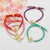 Wholesale Jewelry Heart Shaped Colorful Adjustable Copper Goldplated Bracelet