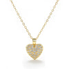 Wholesale Jewelry Heart Shaped Copper Mixed Gemstone Inlay Zirconia Necklace And Earrings Set For Women