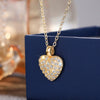 Wholesale Jewelry Heart Shaped Copper Mixed Gemstone Inlay Zirconia Necklace And Earrings Set For Women
