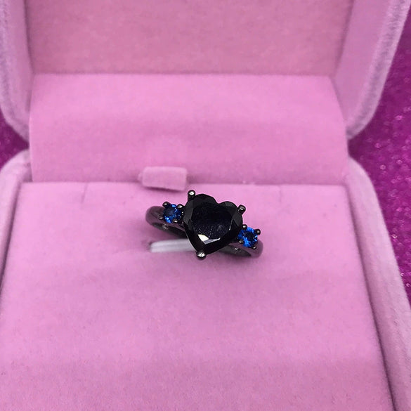 Wholesale Jewelry Heart Shaped Copper Ring Electroplating