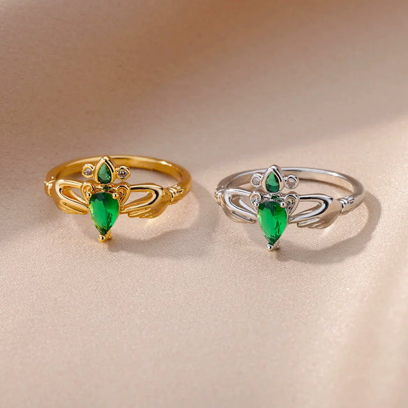 Wholesale Jewelry Heart Shaped Copper Ring With Geometric Style And Electroplating Process