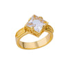 Wholesale Jewelry Heart Shaped Copper Ring With Geometric Style And Electroplating Process