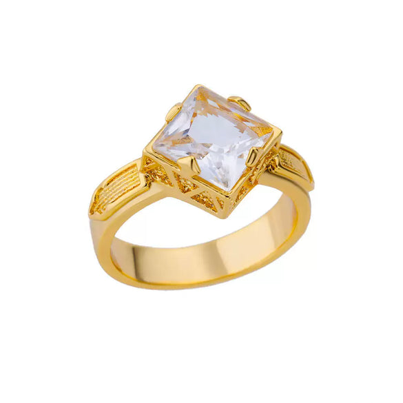 Wholesale Jewelry Heart Shaped Copper Ring With Geometric Style And Electroplating Process
