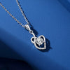 Wholesale Jewelry Heart Shaped Sterling Silver Mosan Diamond Pendant Necklace For Women