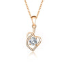 Wholesale Jewelry Heart Shaped Sterling Silver Mosan Diamond Pendant Necklace For Women