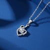Wholesale Jewelry Heart Shaped Sterling Silver Mosan Diamond Pendant Necklace For Women