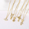 Wholesale Jewelry Heartshaped Copper Geometric Airplane Pendant Necklace With Electroplating