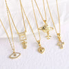 Wholesale Jewelry Heartshaped Copper Geometric Airplane Pendant Necklace With Electroplating