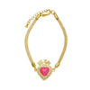 Wholesale Jewelry Heartshaped Copper Goldplated Bracelet For Unisex