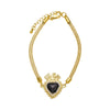 Wholesale Jewelry Heartshaped Copper Goldplated Bracelet For Unisex
