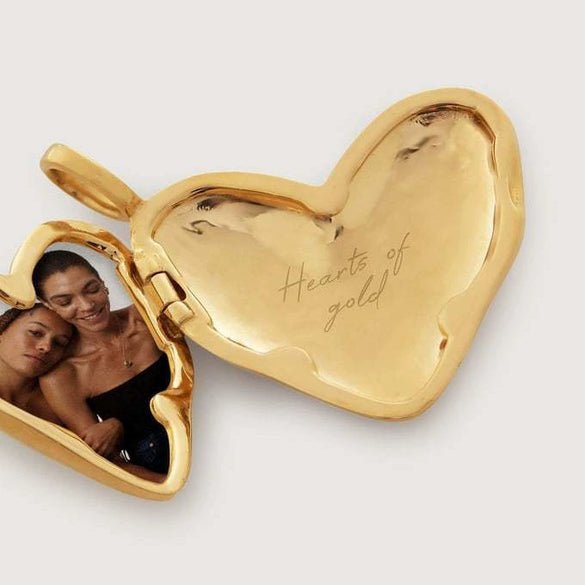Wholesale Jewelry Heartshaped Copper Pendant Necklace Real Gold Plated