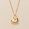 Wholesale Jewelry Heartshaped Copper Pendant Necklace With Gold Plated Electroplating For Women