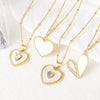 Wholesale Jewelry Heartshaped Pendant Copper Ochain Necklace Electroplating