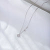 Wholesale Jewelry Heartshaped 925 Sterling Silver Cut Out Diamond Necklace For Women