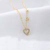 Wholesale Jewelry Heartshaped 925 Sterling Silver Cut Out Diamond Necklace For Women