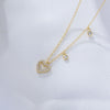 Wholesale Jewelry Heartshaped 925 Sterling Silver Cut Out Diamond Necklace For Women