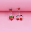 Wholesale Jewelry Heartshaped Strawberry Navel Fruit Cherry Navel Style Alloy