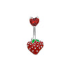 Wholesale Jewelry Heartshaped Strawberry Navel Fruit Cherry Navel Style Alloy