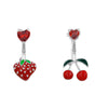 Wholesale Jewelry Heartshaped Strawberry Navel Fruit Cherry Navel Style Alloy