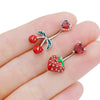Wholesale Jewelry Heartshaped Strawberry Navel Fruit Cherry Navel Style Alloy