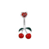 Wholesale Jewelry Heartshaped Strawberry Navel Fruit Cherry Navel Style Alloy