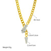 Wholesale Jewelry Heavy Metal Snake Head Tail Titanium Steel Electroplated Geometric Pattern Necklace For Women