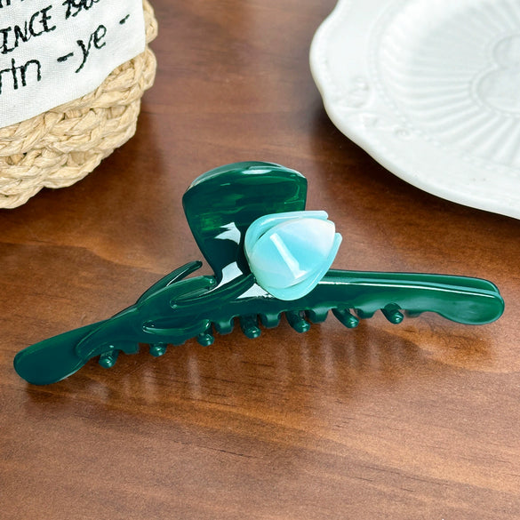 Wholesale Jewelry Highend Handmade Acetic Acid Tulip Shark Hair Clip For Women