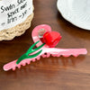 Wholesale Jewelry Highend Handmade Acetic Acid Tulip Shark Hair Clip For Women