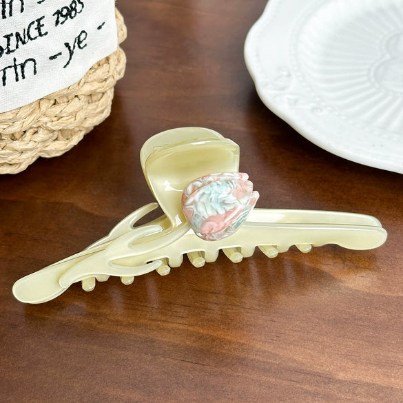 Wholesale Jewelry Highend Handmade Acetic Acid Tulip Shark Hair Clip For Women