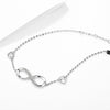 Wholesale Jewelry Highend Sense Silver 925 Sterling Infinite Love Bracelet With Styling Letters Numbers Text And Diamond Design