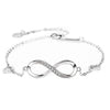 Wholesale Jewelry Highend Sense Silver 925 Sterling Infinite Love Bracelet With Styling Letters Numbers Text And Diamond Design