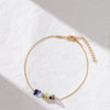 Wholesale Jewelry Hip-Hop Bohemian Irregular Colorful Natural Stone Copper Beaded Plating Anklet