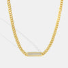 Wholesale Jewelry Hip Hop Heavy Industry Exaggerated Geometric Cuban Chain Necklace Copper Plated 14K Gold Set Zircon