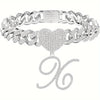 1PC Wholesale Jewelry Customized Hip-Hop Silver Full Diamond Name Letters Foot Chain Jewelry Women Luxurious Rock Personal Initials Letter Alloy Rhinestones Inlay Anklet Gold Jewelry
