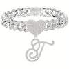 1PC Wholesale Jewelry Customized Hip-Hop Silver Full Diamond Name Letters Foot Chain Jewelry Women Luxurious Rock Personal Initials Letter Alloy Rhinestones Inlay Anklet Gold Jewelry