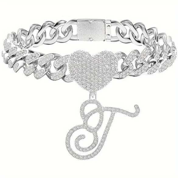 1PC Wholesale Jewelry Customized Hip-Hop Silver Full Diamond Name Letters Foot Chain Jewelry Women Luxurious Rock Personal Initials Letter Alloy Rhinestones Inlay Anklet Gold Jewelry