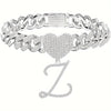 1PC Wholesale Jewelry Customized Hip-Hop Silver Full Diamond Name Letters Foot Chain Jewelry Women Luxurious Rock Personal Initials Letter Alloy Rhinestones Inlay Anklet Gold Jewelry