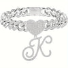 1PC Wholesale Jewelry Customized Hip-Hop Silver Full Diamond Name Letters Foot Chain Jewelry Women Luxurious Rock Personal Initials Letter Alloy Rhinestones Inlay Anklet Gold Jewelry