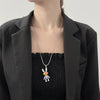 Wholesale Jewelry Hip Hop Punk Rivet Cross Pendant Necklace Alloy Stainless Steel Geometric Electroplating Unisex