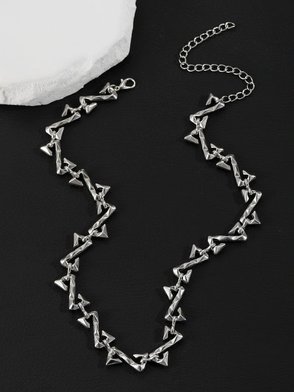 Wholesale Jewelry Hip Hop Punk Rivet Cross Pendant Necklace Alloy Stainless Steel Geometric Electroplating Unisex