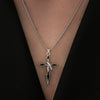 Wholesale Jewelry Hip Hop Punk Rivet Cross Pendant Necklace Alloy Stainless Steel Geometric Electroplating Unisex