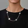Wholesale Jewelry Hip Hop Punk Rivet Cross Pendant Necklace Alloy Stainless Steel Geometric Electroplating Unisex