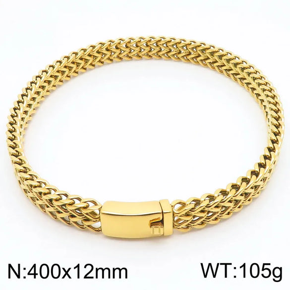 Wholesale Jewelry Hip-Hop Simple Style Geometric Solid Color 304 Stainless Steel 18K Gold Plated Necklace