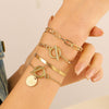 Wholesale Jewelry Hip Hop Snake Bone Chain Bar Bracelet Alloy Geometric Electroplating For Women