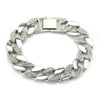 Wholesale Jewelry Hip Hop Style Alloy Geometric Electroplated Unisex Diamond Cuban Chain Bracelet