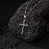 Wholesale Jewelry Hip Hop Style Cross Silver 925 Silver Electroplated Twist Chain Pendant Necklace For Men