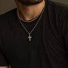 Wholesale Jewelry Hip Hop Style Cross Silver 925 Silver Electroplated Twist Chain Pendant Necklace For Men